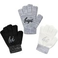 Chicas de invierno niño Knit Stretchy cálido guantes mágicos