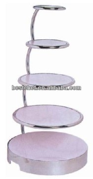5 tiers stainless steel Wedding cake stand