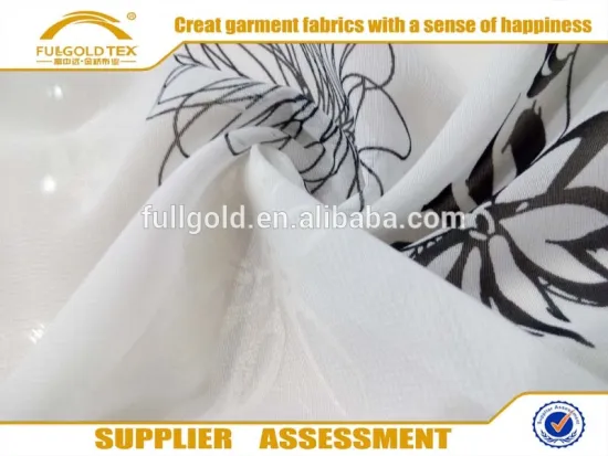 2016 Hot sale high quality 75D knitting printed chiffon fabric,chiffon maxi dresses in shaoxing