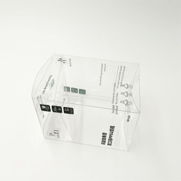 Transparent plastic box packaging