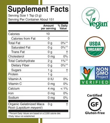 OEM/ODM Organic Maca Powder Black Maca Root Powder