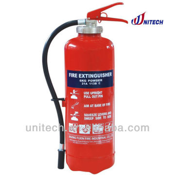 6kg Dry Powder Fire Extinguisher Inside Gas Cartridge with ST12 cylinder
