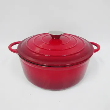 Red Enamel Cast Iron Casserole Dish/Cookware/Cocottes
