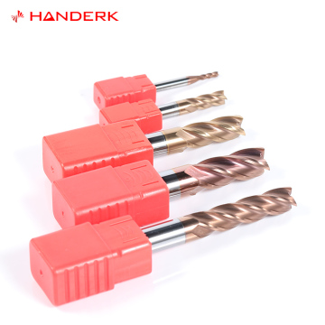 Professional Handerk Solid Carbide Square Nose Milling Cutters: 2/3/4 Flute Tungsten Steel End Mills for CNC Applications