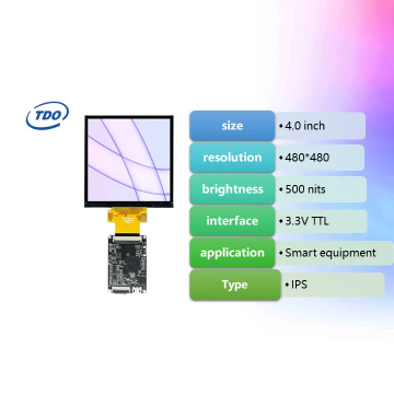 4 Inch TDO IPS Square UART Display 720x720 for Smart Home - Touch LCD with USB Port