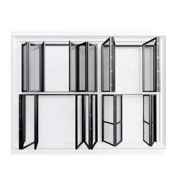Durable Double Glass Aluminum Folding Door