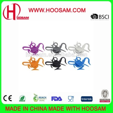 Eeo-friendly food grade silicone material Suction Strange wine glass marker for party identification