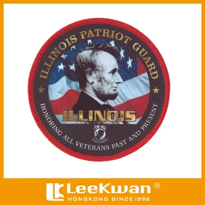 Illinois Patriot patch, heat transfer cotton guard patch, sublimation patch