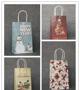 Christmas recyclable printed paper bag