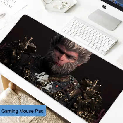 Black Myth Wu Kong Liquid Repellent Polyester Fabric Gaming Mouse Pad with Custom Printing