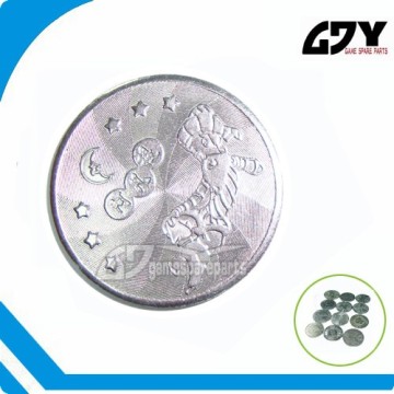 Video arcade game stainless steel custom game tokens coins,custom metal coins,metal game coins