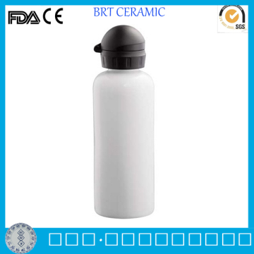 White Simple Big Ceramic Water Bottle with Black Lid                
                                    Quality Assured
