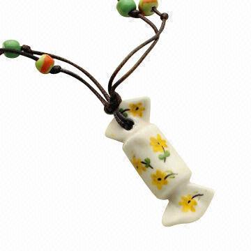 Candy Style Necklace, Made of Hand-forming Stoneware