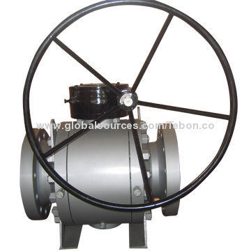 3pcs Worm Wheel Trunnion Ball Valve