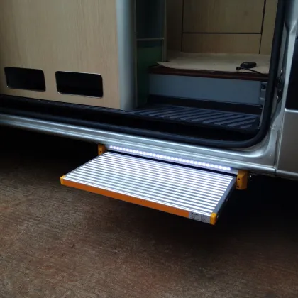 Electric Aluminum Sliding RV Step for Travel Trailers and Motorhomes