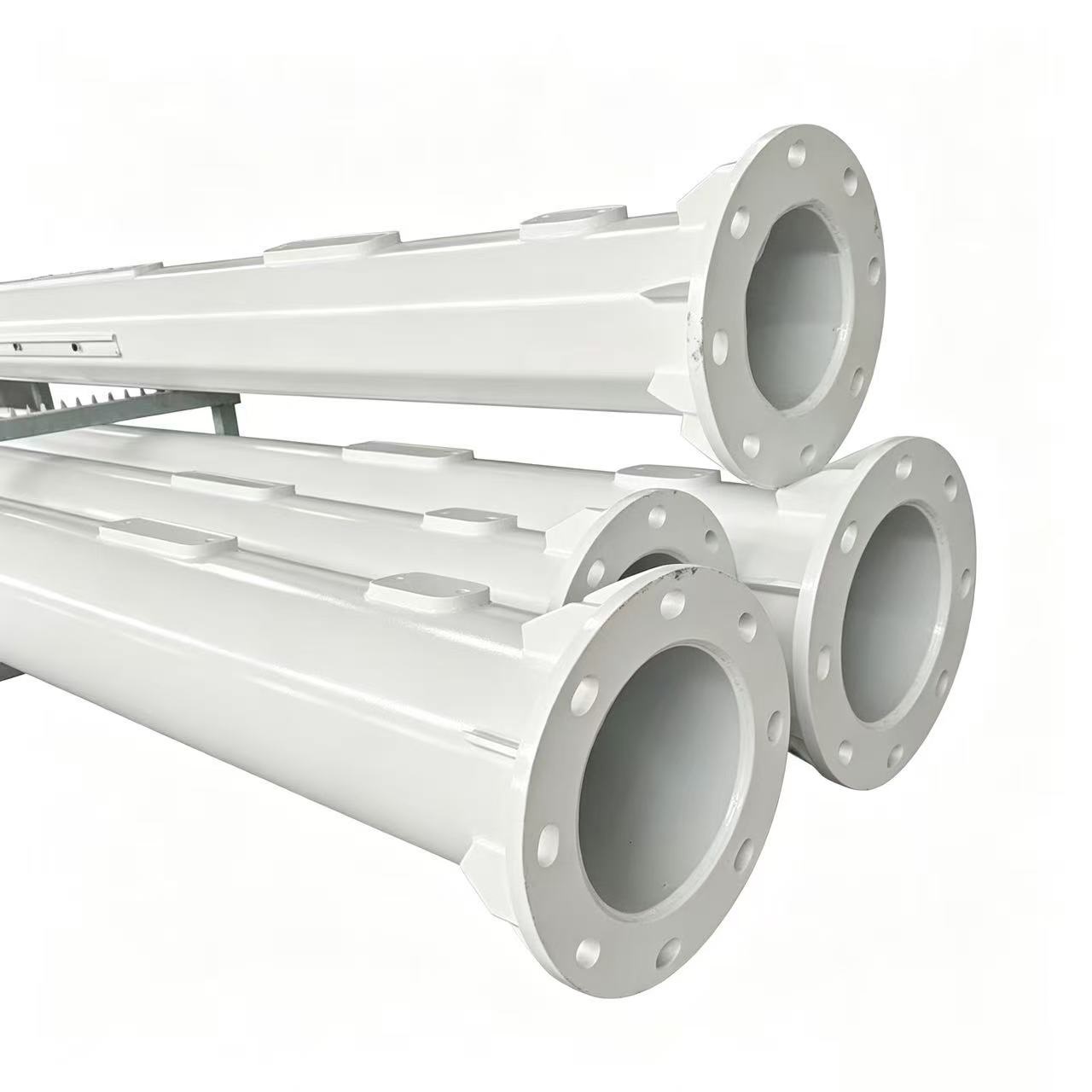 Detailed view of light post specifications and materials