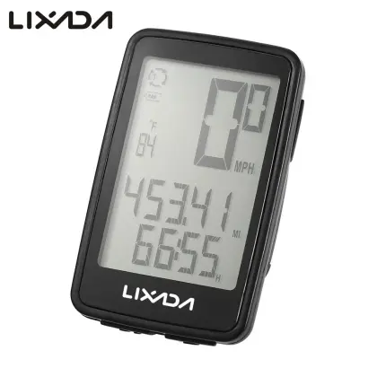 Lixada USB Rechargeable Wireless Bike Cycling Computer with Bicycle Speedometer Odometer Rainproof Bicycle Computer Stopwatch