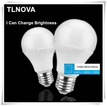 Smart lighting LED bulb can change brightness A60 LED bulb 8W 10W 12w E27 CE ROHS FCC approved made in China