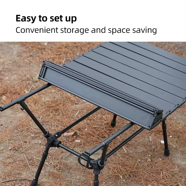 Aluminum alloy outdoor portable BBQ camping picnic adjustable height folding table