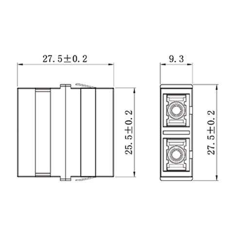 SC Duplex Flangeless Adapter