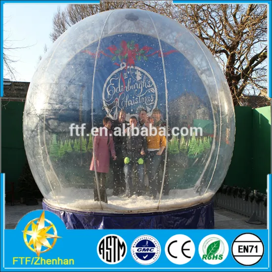 2015 Custom Giant Inflatable Christmas Snow Globe For Christmas Decoration