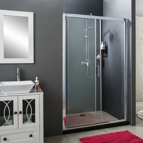 Semi-Frameless Sliding Shower Door Clear Glass ShowerRoom