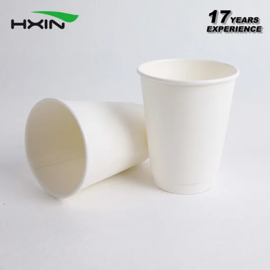 China factory export double wall hot coffee white paper cup