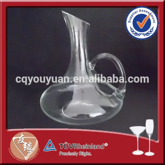 1800ml wide base clear glass wine decanter set
