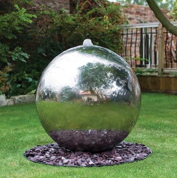Hot Sale 316 Stainless Steel Mirror Polished Large Hollow Garden Water Sphere - 700mm