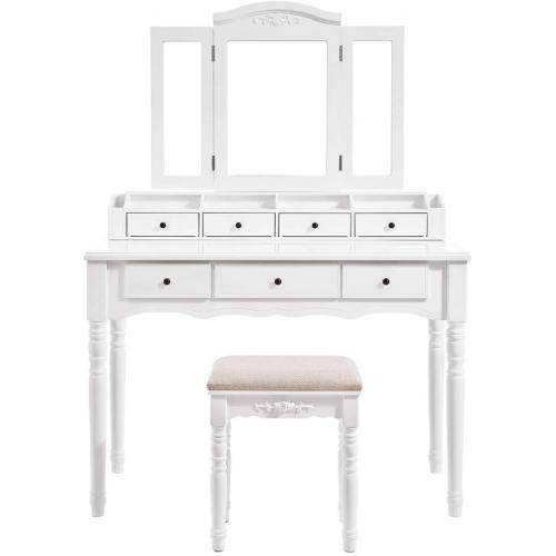 Vanity Makeup Set with 7 Drawers Dressing Table