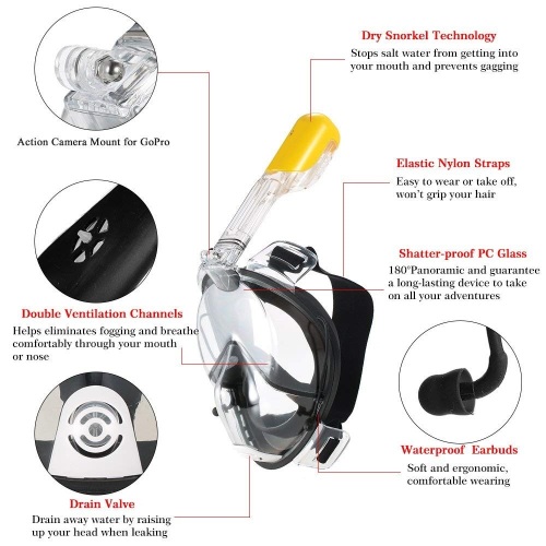 Diving equipment full face easy breathing