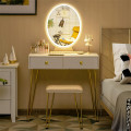 LED Light Mirrored Dressing Table Vanity Set