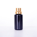 Black Round Glass Bottle With Golden Screw Caps