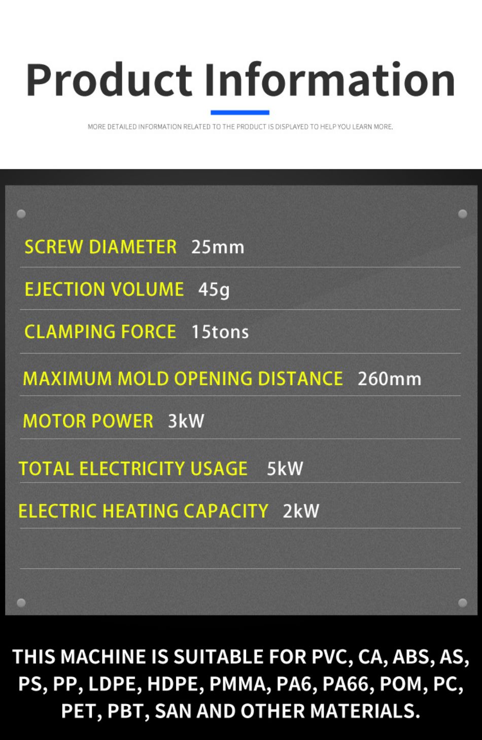 injection molding machine