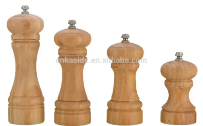 Hot sale manual bamboo salt and pepper mill/bamboo pepper mill
