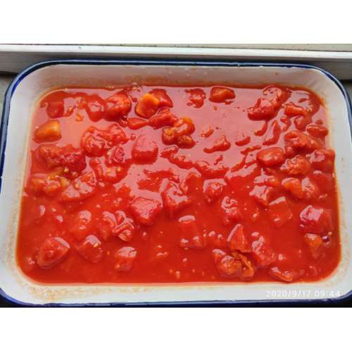 400g cà chua gọt vỏ thái hạt lựu đóng hộp
