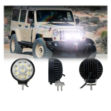 5 Inch Round LED Work Light 12V ECE R10 27W Off-Road Spot Light for Truck SUV ATV Tractor