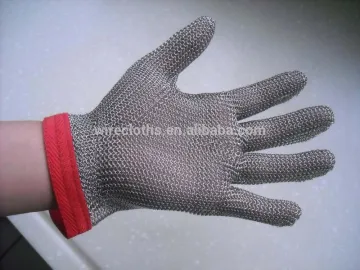 stainless steel wire mesh safety glove/metal mesh safety gloves