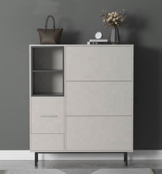 European Style Waterproof Shoe Cabinet with Large Capacity and Push Button
