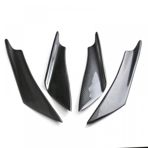 Carbon fiber textured front bumper spoiler