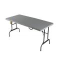 6 foot white plastic fold in half table