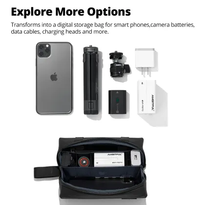 Ambitful P1 Portable Camera Storage Soft Bag for DJI Osmo, Pocket 3, Insta360, GoPro 10