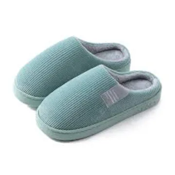 Blue wool home cotton slippers