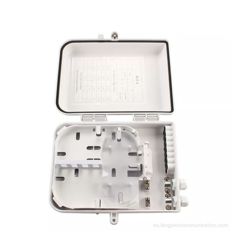 Caja de distribución de fibra óptica IP65 FTTH 16 núcleos