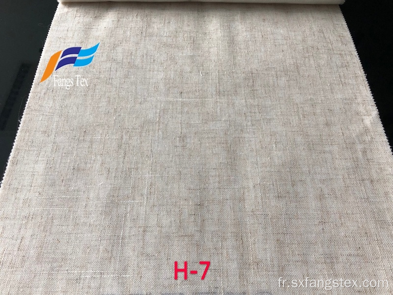 Tissu de rideaux en polyester en lin écologique de gros