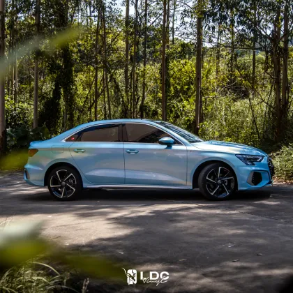 Glossy Golden Sky Car Wrap