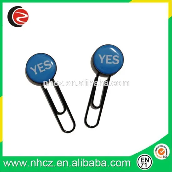 Yes Printed Round Shaped Paper Clips 3D Bookmark
