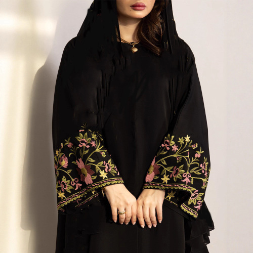 ست حجاب گشاد عبایی گلدوزی شده لوکس