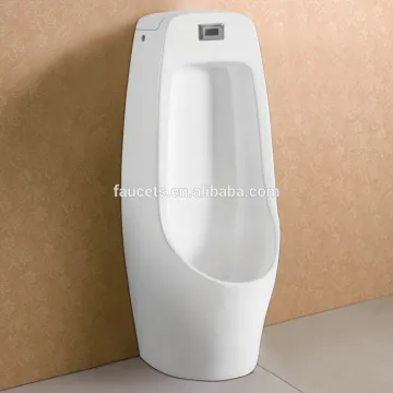 Modern Style Floor Standing White Glazed Ceramic Sensor Urinal