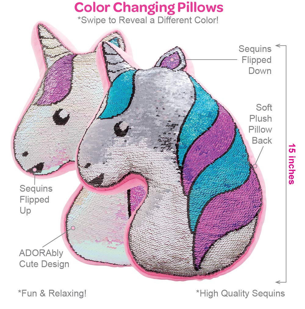 Unicorn Flip Sequin Pillow 1 Unicorn Flip Sequin Pillow 1